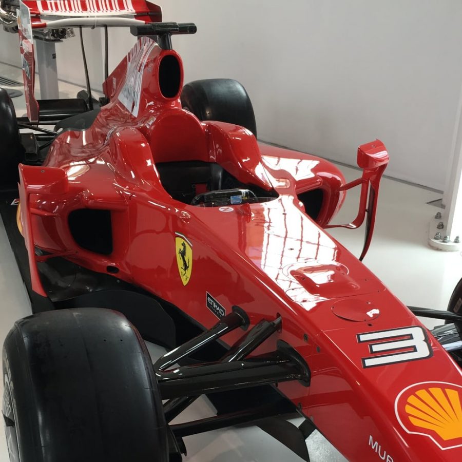 A Formula 1 Ferrari model